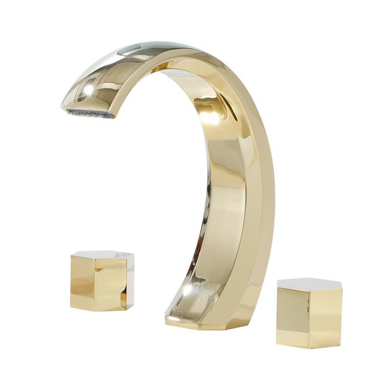 Tuqiu Brushed Gold Basin Faucet Total