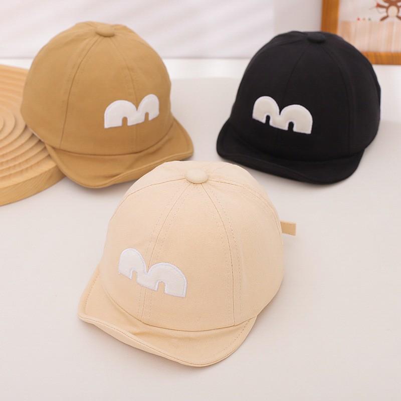 Spring Autumn Baby Baseball Cap Soft Brim Letter Hat Unisex Infant Toddler Sun Hat Fashionable Thin Visor Hat circumference 48cm бежевый