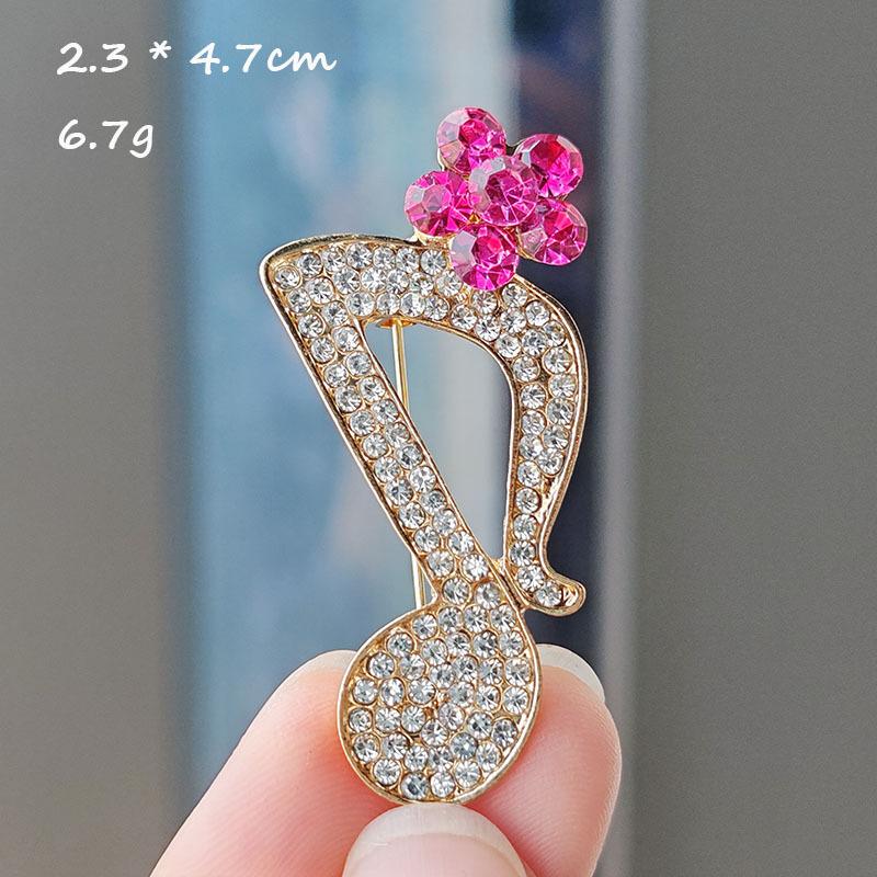 Creative Personality Beating Music Note Brooch Design Sense Suit Corsage Cardigan Accessories Exquisite Niche Pin Collar Pin Women