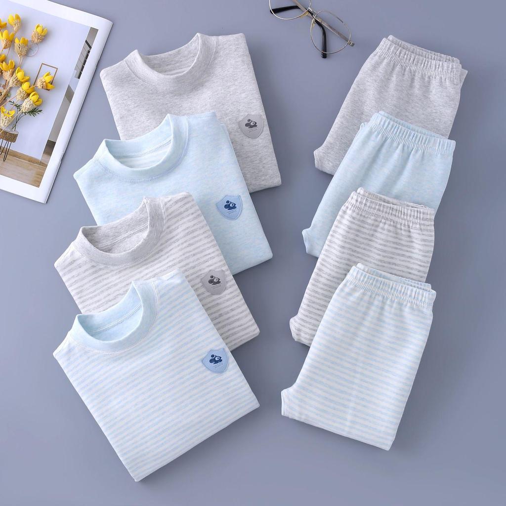 Children's Cotton Underwear Set: Boys' Autumn Clothes & Trousers, Girls' Pajamas, Baby Base Layer, Cotton Flannel Homewear