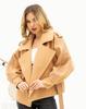 Kaschmirjacke mit Ledereinsätzen ISSA Plus