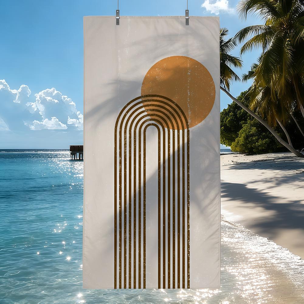 

A-Abstract Modern Style Stylish Towel Quick Drying Beach Towels Are Suitable For Swimming Pools Camping Yoga And The Gym W30*H60(CM)