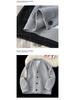 Men's Retro Waffle Knit V-Neck Cardigan Hoodie – Spring/Autumn Heavyweight Loose Casual Jacket.