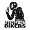 Vinyl 3D Motorcycle Reflector Sticker Respect Biker Sticker for Car Motorbike Decoration Sticker Waterproof Moto Stickers Decals