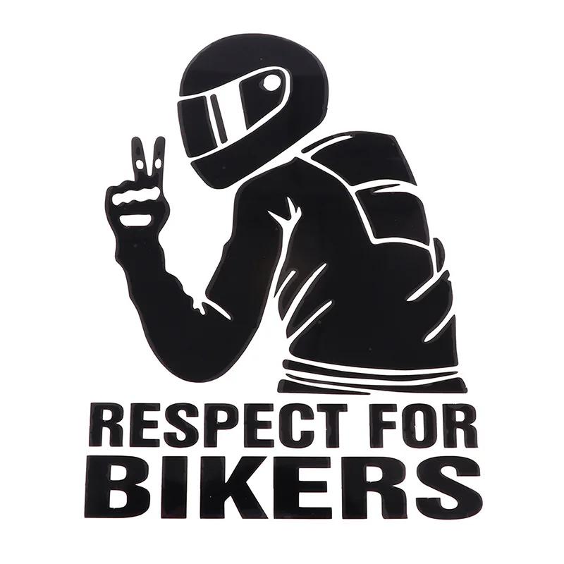 Vinyl 3D Motorcycle Reflector Sticker Respect Biker Sticker for Car Motorbike Decoration Sticker Waterproof Moto Stickers Decals