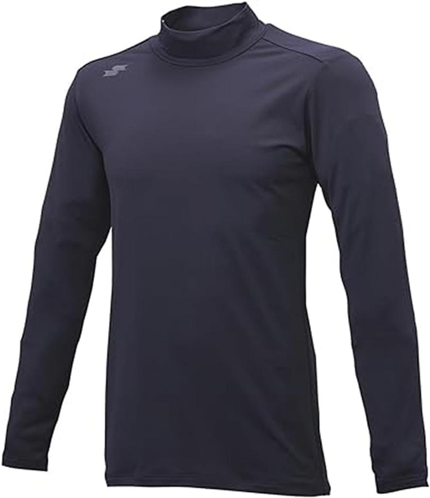 SSK Soft Navy L Heat-Retaining High-Neck Long-Sleeve Mid-Fit Undershirt, BUE230HL, (70),