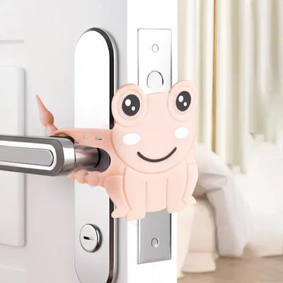 Cute Cartoon Frog Door Closing Buffer Mute Lock Sleeve Door Crack Clamp Pad Baby Protection Bedroom Cabinet Door Lock Cover