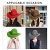 Classical Homburg Hat Cowboy Hats Gift for Boyfriend Top Hat Wide Brimmed