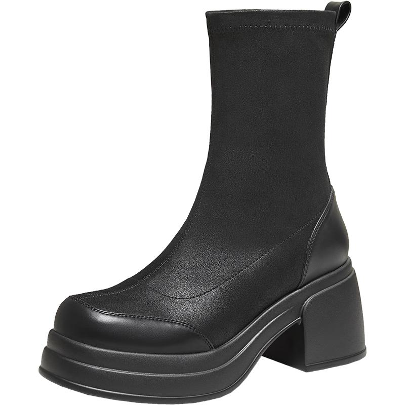 TATA Women s Fashion Casual Ankle Boots 39