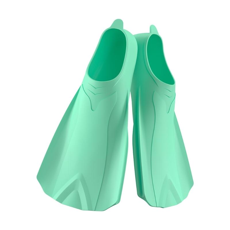 Silicone Swim Training Fins Comfortable Short Snorkeling Fins Travel Size Flippers for Snorkeling Divings Swimming