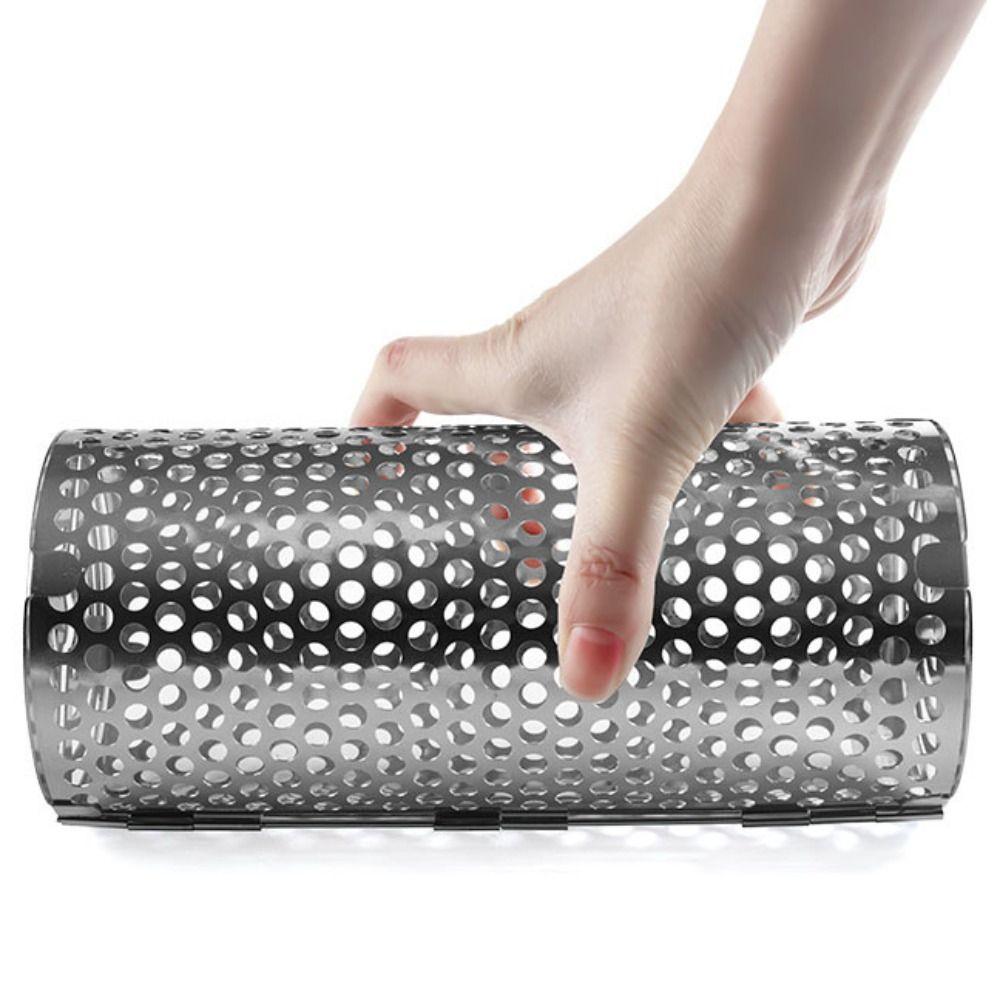 Stainless Steel Barbecue Cage Cylinder Barbecue Grill Tube Net Portable BBQ Basket  Party