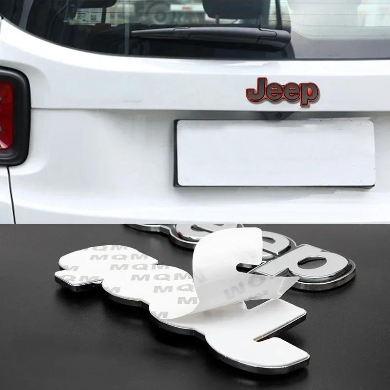 Metal Car Emblem Sticker for Jeep Grand Cherokee Wrangler Renegade Compass JK Patriot Auto Rear Trunk Badge Styling