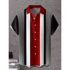 Men's Guitar Pattern 3D Print Shirt Button Up Shirt Casual Shirt Summer Shirt Short Sleeve Daily Vacation Clothing