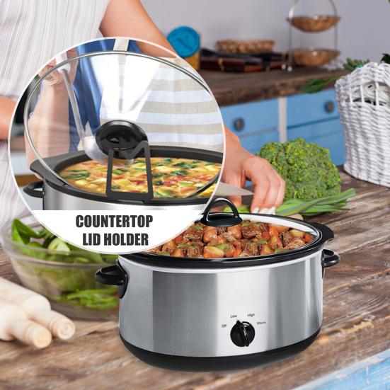 Pannenloker Houder Eenvoudig te Gebruiken Pannenloker Stand Stabiel Antislip Ontwerp Universele Slowcooker Loker Ondersteuning Past op Verschillende Lokergrootten