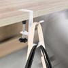 Aluminium Alloy Clamp-On Desk Mount Bag Holder Hook Headphone Hanger Rack for Table Desk Under Counter