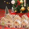 Caixa de Doces Formato Cabana de Natal Com Fita e Etiquetas Para Embalagem de Presente de Feriado Estojo Porta Biscoitos de Chocolate Festivo