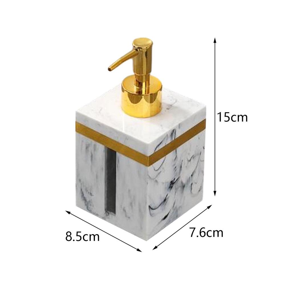 Pump Soap Container Marble Texture Soap Dispenser for Hotel Laundry Room