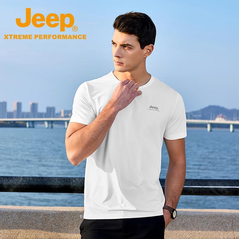 JEEP Men s Breathable Quick-Dry Round Neck T-Shirt L