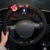 Universal Cute Mickey Cartoon Car Steering Wheel Cover Anti-Slip Breathable Summer Sweat Absorbing Steering Covers