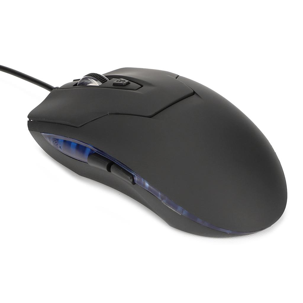 Wired Mouse Blue Backlit Type C Ergonomic Multimedia Keys Adjustable DPI Gaming Mouse for Gaming Office Study