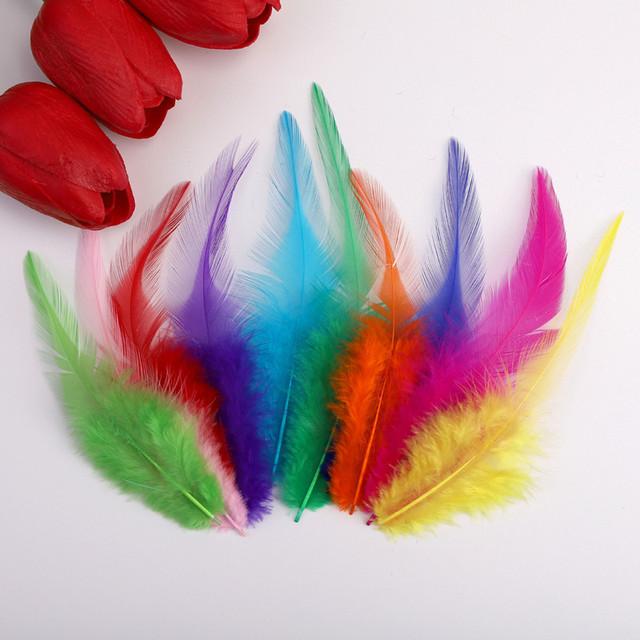 20pcs White Pheasant Feathers Diy Christmas Home Decoration Dream Catcher Chicken Plumes For Wedding Novelty Accessories Crafts