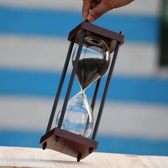 Sanduhr 25,4 cm Nautisches Holz Messing 30 Minuten Stundenglas für Yoga und Geschenkartikel