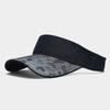 American Street Flower Denim Empty Top Visor Unisex Outdoor Sports Casual Sun Hat Trendy Brimless Topless Streetwear Cap