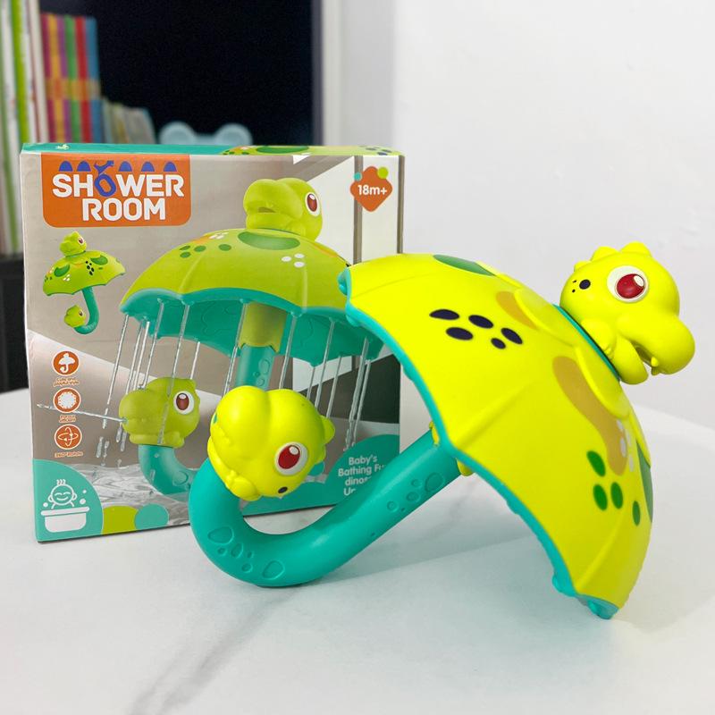 Dinosaur Umbrella Baby Bath Toy: Sprinkle & Spin Water Play 15*7.5*15cm