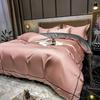 White Egyptian Cotton Bedding Sets Queen King Size Embroidery Duvet Cover Flat/Fitted Sheet Bed Linen Hotel Style Home Textiles