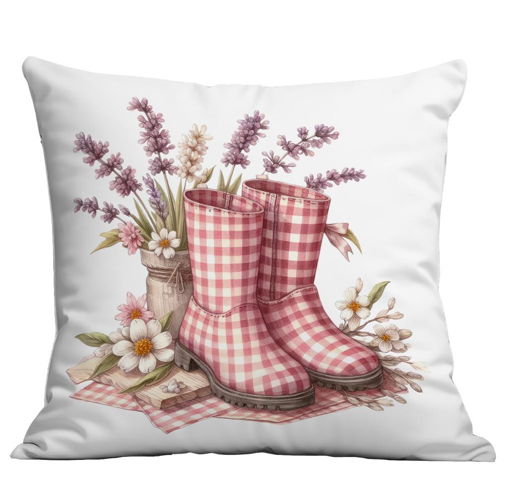New Retro Pink Spring Farmhouse Pillowcase Home Living Room Sofa Cushion Pillowcase