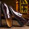 Herrenschuhe Business Hochglanz Lack Slipper Loafers Bequem Lässig Fahrschuh Bootsschuh Herren