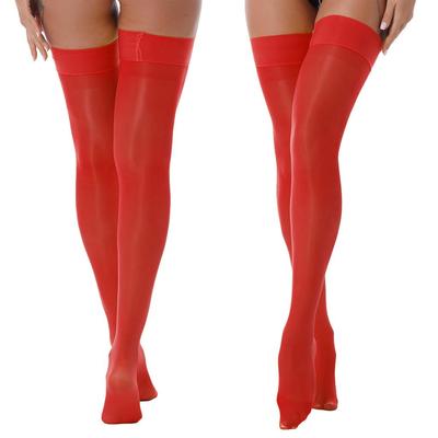 Women's Silk Thigh High Stockings Nylon Socks For Women Halloween Cosplay Costume Party Tights Accessory