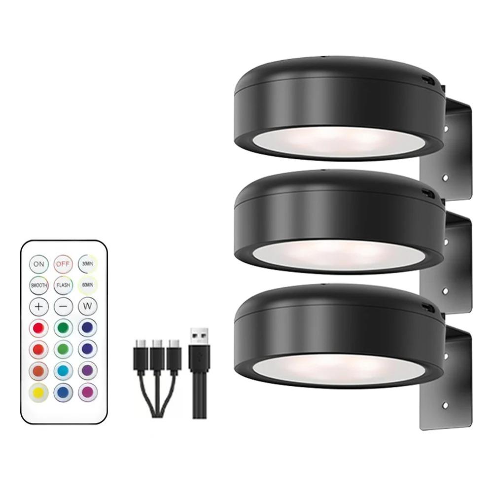 1/2/3Pcs No-Drill Magnetic LED Light Wall Mounted Art Display Light  Night Light