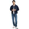 Calvin Klein Ensfarget enkeltspent denimjakke for menn med firkantet krage, yttertøy, dypblå J321269-1AP