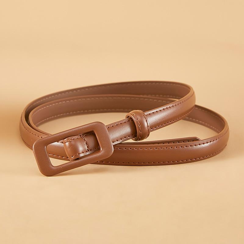 Women's Belt New Fashion Dress Decorative Thin Belt Versatile Women's New Skirt Belt Smooth Buckle Belt