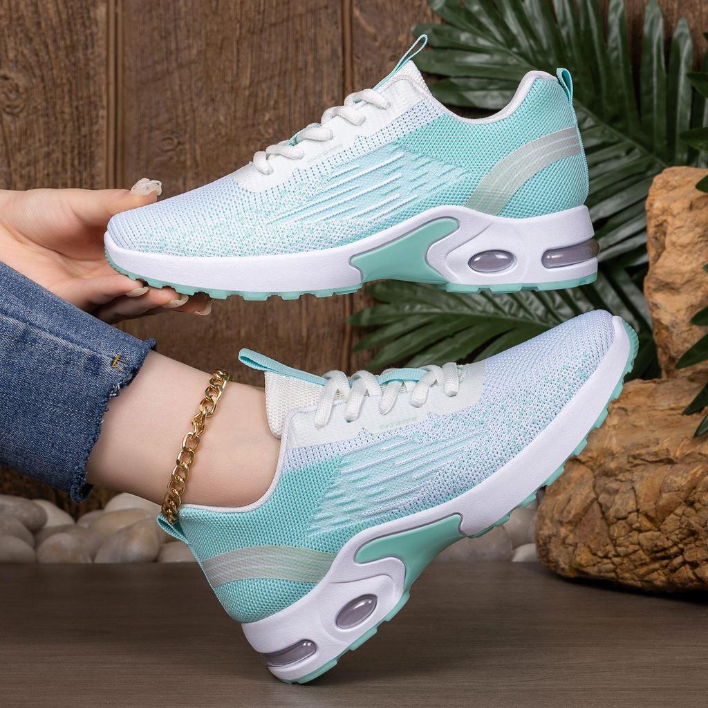 Women's Casual Korean Style Fly-Knit Running Shoes - Large Size