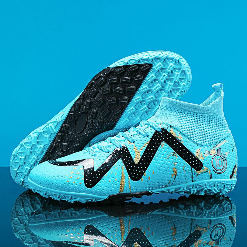 Grass new sports student adult training youth sports shoes women's outdoor high-top football shoes men's