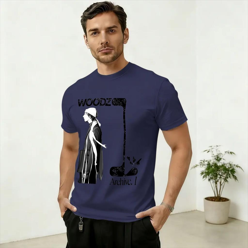 Unisex TShirt Woodz World Tour 2026 Novelty Cotton Tee Shirt Short Sleeve T Shirts Round Neck Clothing Summer