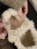 Small height increase plush shoes women wear foreign style in winter, fairy ballet warm Doudou cotton shoes