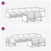 Outdoor Sofa Set with Cushions 8 pcs Natural and Cream