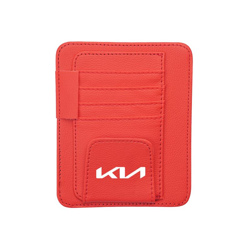 Car Visor Storage Bag Card Glasses Pocket For KIA Sportage Seltos Sorento K3 K4 Soul Carnival EV6 EV9 Carnival K5 Pegas KX1 EV5 lfgv60