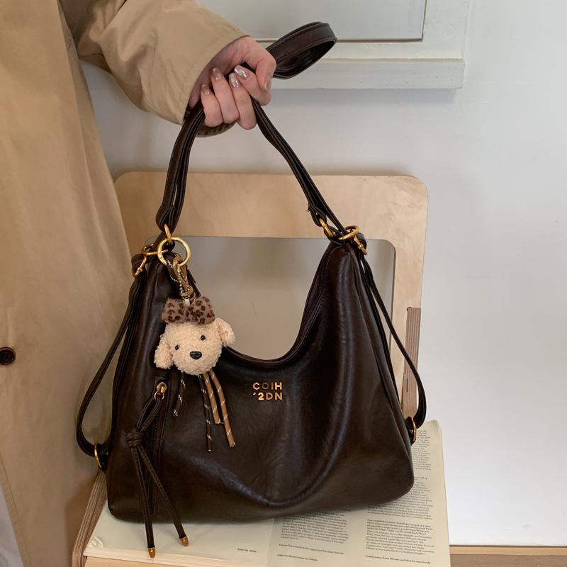 Retro commuter large capacity tote bag women's new casual single shoulder crossbody multifunctional fashion backpack