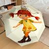 1PC Girl monkeyAutomatic Open/Close Umbrella with Windproof, 8-Rib Sturdy Canopy, Durable Ribs, Fashionable Design, Outdoor Accessory, Fun Prin, Holid