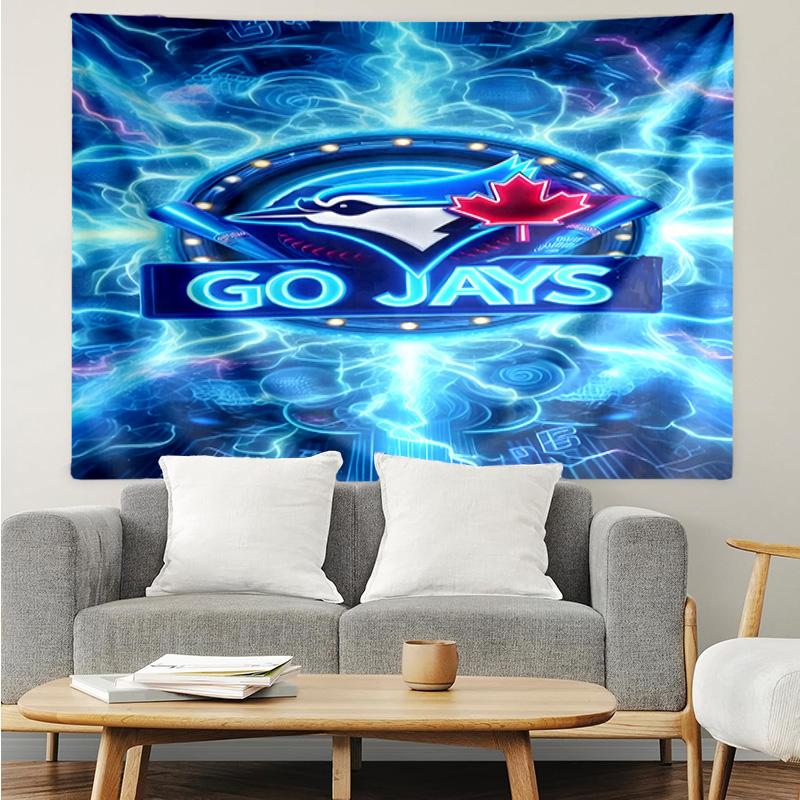 1PC Blue Jays Baseball Season Quick-Dry Tapestry, Unique Design Tapestry, Suitable for Bedroom,Livingroom, Playroom,Heartwarming Holiday Gifts