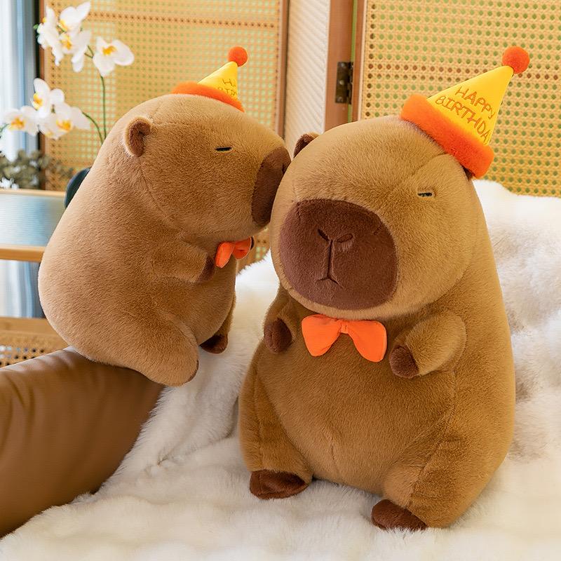 30CMCapybara Plush Doll Cute Capibara Anime Fluffty Toy Kawaii Plushie Happy Birthday Doll Gift for Girl Friend Soft Stuffed Animals