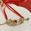 A New Chinese-Style Elegant and Easy Horse-Face Skirt Hair Accessory with A Ribbon for Women