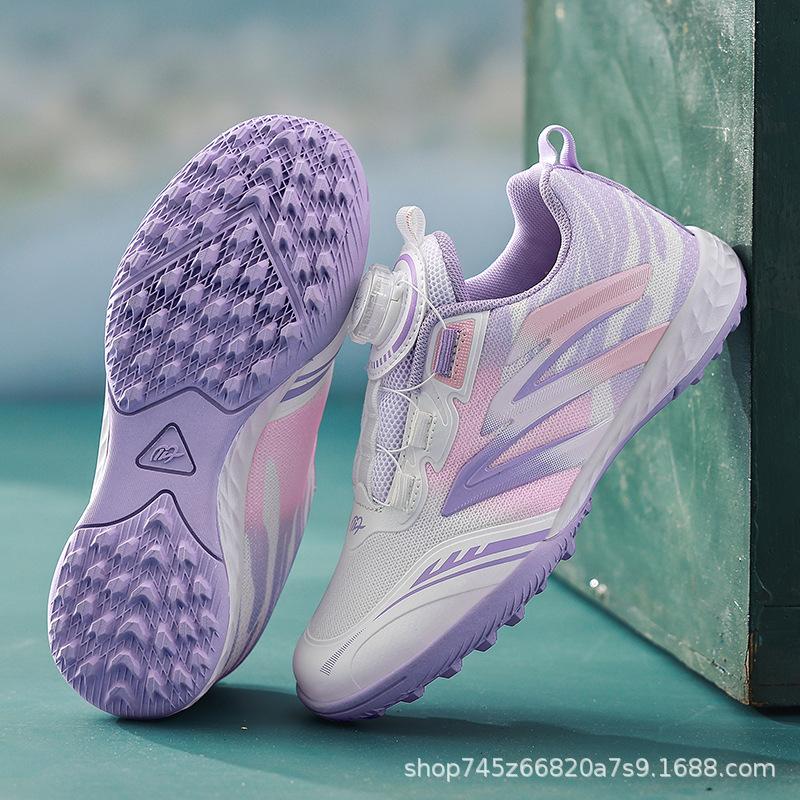 

New football shoes children s broken nails female primary school students breathable mesh game special non-slip grass training shoes 30