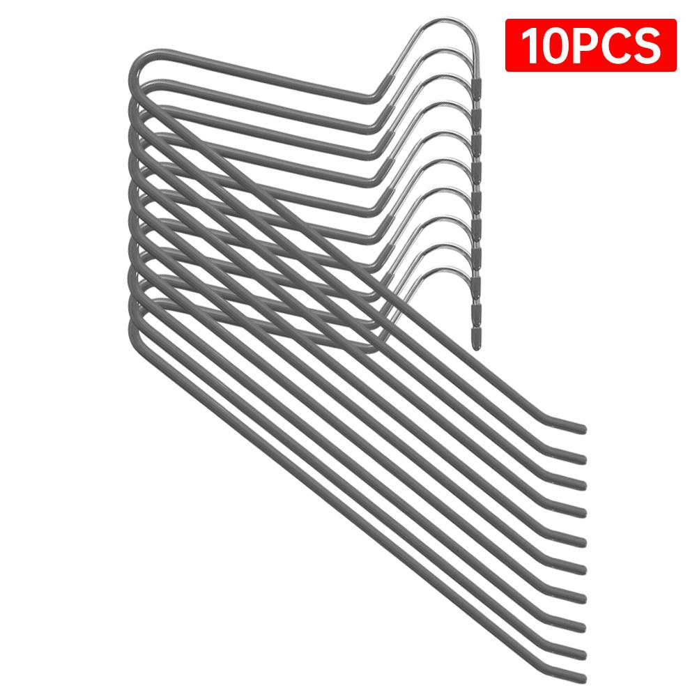 

10 шт. вешалка для брюк из нержавеющей стали, органайзер для брюк, сушилка для полотенец, экономия места в шкафу светло-серый