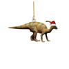 Festive Flat Dinosaur Acrylic Christmas Ornament Cheerful Vehicle Decoration Gift For All Ages