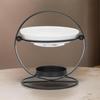 High Temperatures Resistant Ceramics Wax Melt Burners Essential Oil Diffuser Metal Tealight Stand for Relaxing Ambiances